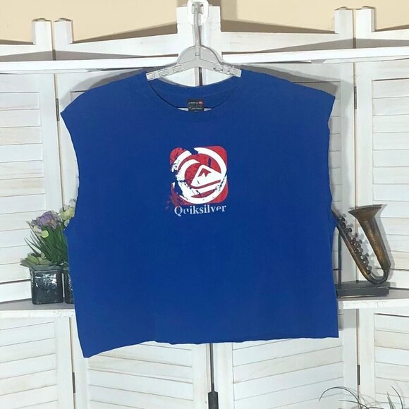 Quiksilver Y2K Muscle Sleeveless Shirt Upcycled XL - Picture 2 of 8